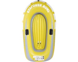 Opblaasboot PVC - Kajak Kano - Vissen Recreatie - Dubbel Ventiel - 188 x 114 cm - Geel