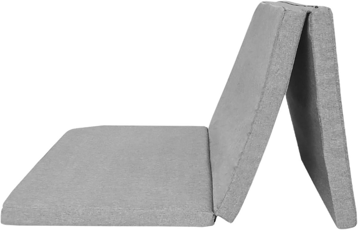 Vouwmatras - Camper matras - Kamperen - Visco-elastisch schuim - 190 x 137 cm - Grijs