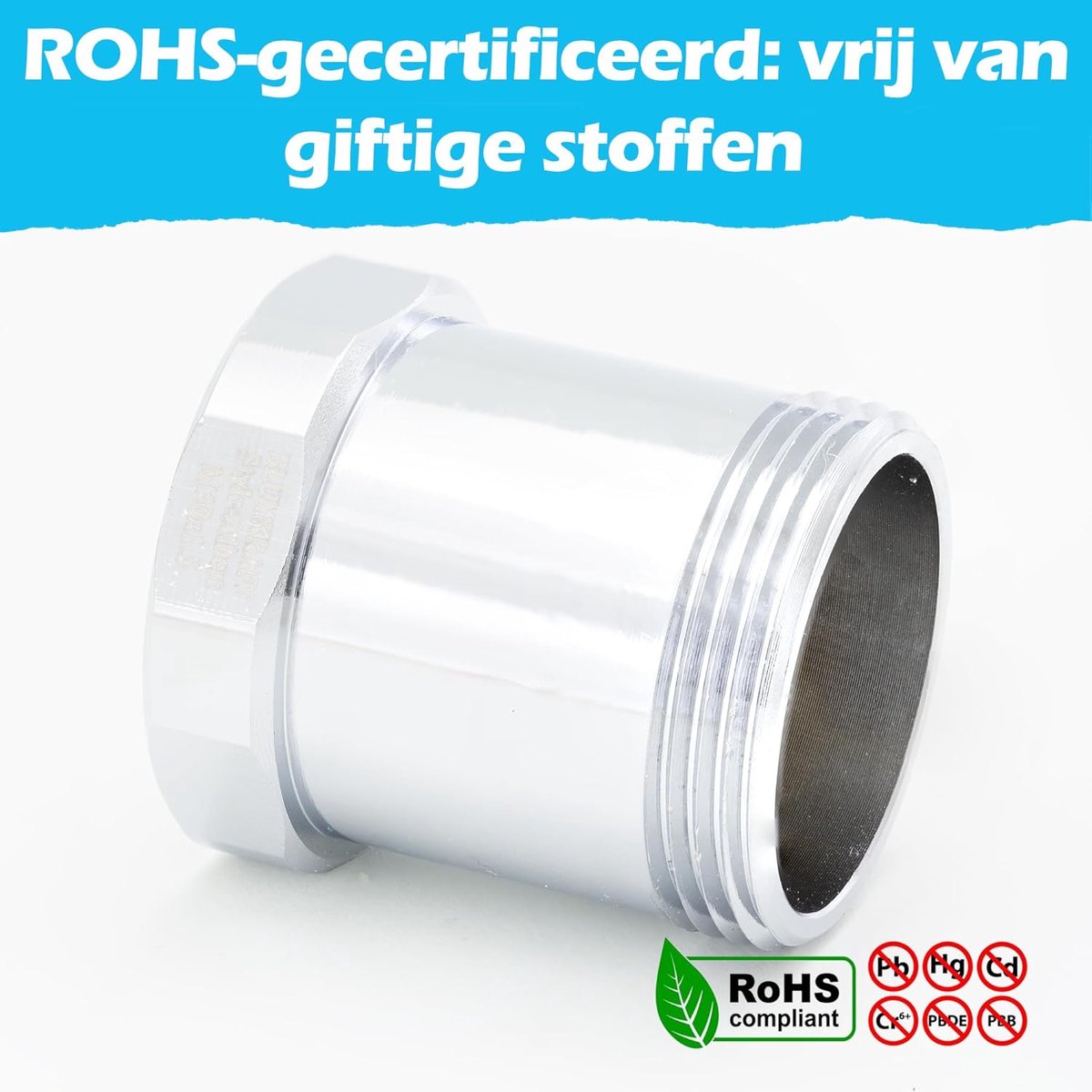 Radiator Adapter - Thermostaat Koppeling - Verwarming Installeren - Precisie Schroefdraad - M30 x 15 - Chroom