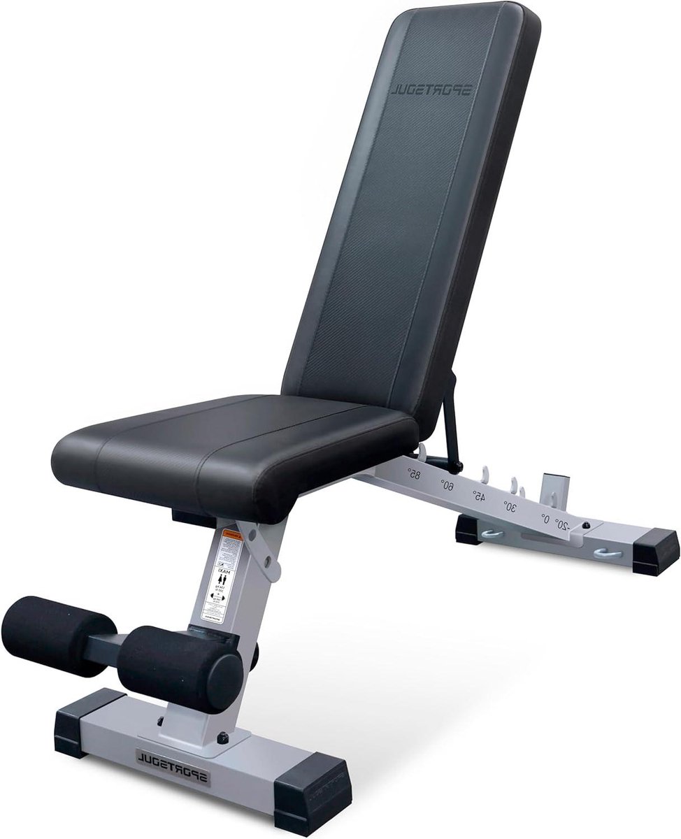 Verstelbare Fitnessbank - Krachtbank Home Gym - Kracht Training - Zware Constructie - Max 272 kg - Zwart