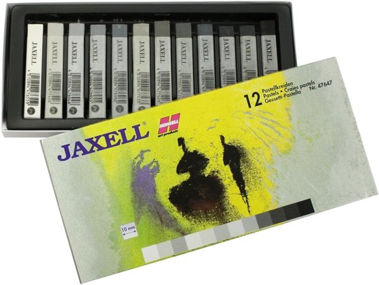 Pastelkrijt Set - Tekenkrijt Grijstinten - Vlak & Nauwkeurig Werken - Veilig Zonder Stoffen - 12 Stuks - Grijs — afbeelding 4