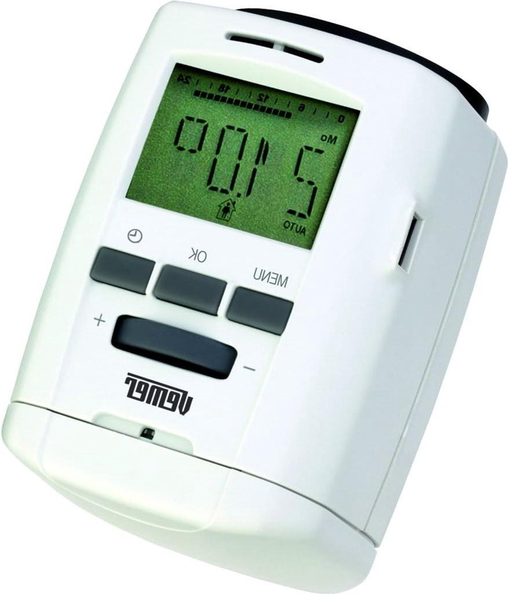 Elektronische Thermostaat - Radiatorregelaar - Kamertemperatuur Regelen - Weekprogramma - Rechthoekig - Wit
