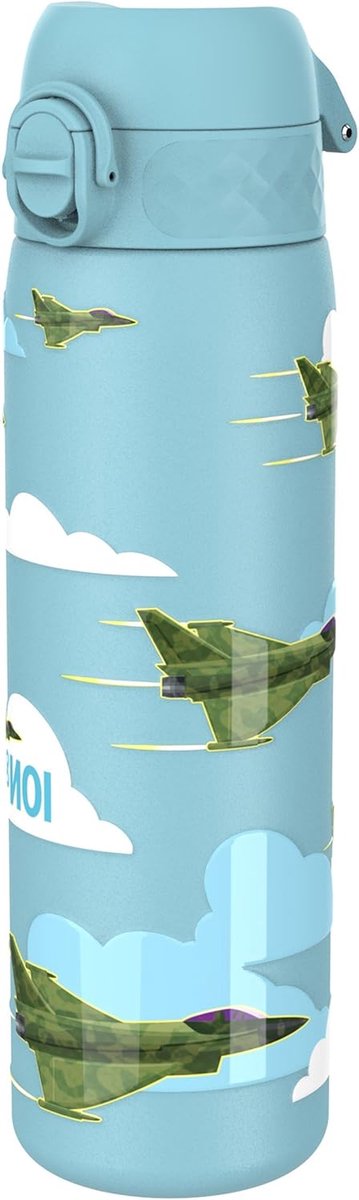 Waterfles Staal - Drinkfles Herbruikbaar - Sport en Reis - Hygiënisch Flipdeksel - 600 ml - Fighter