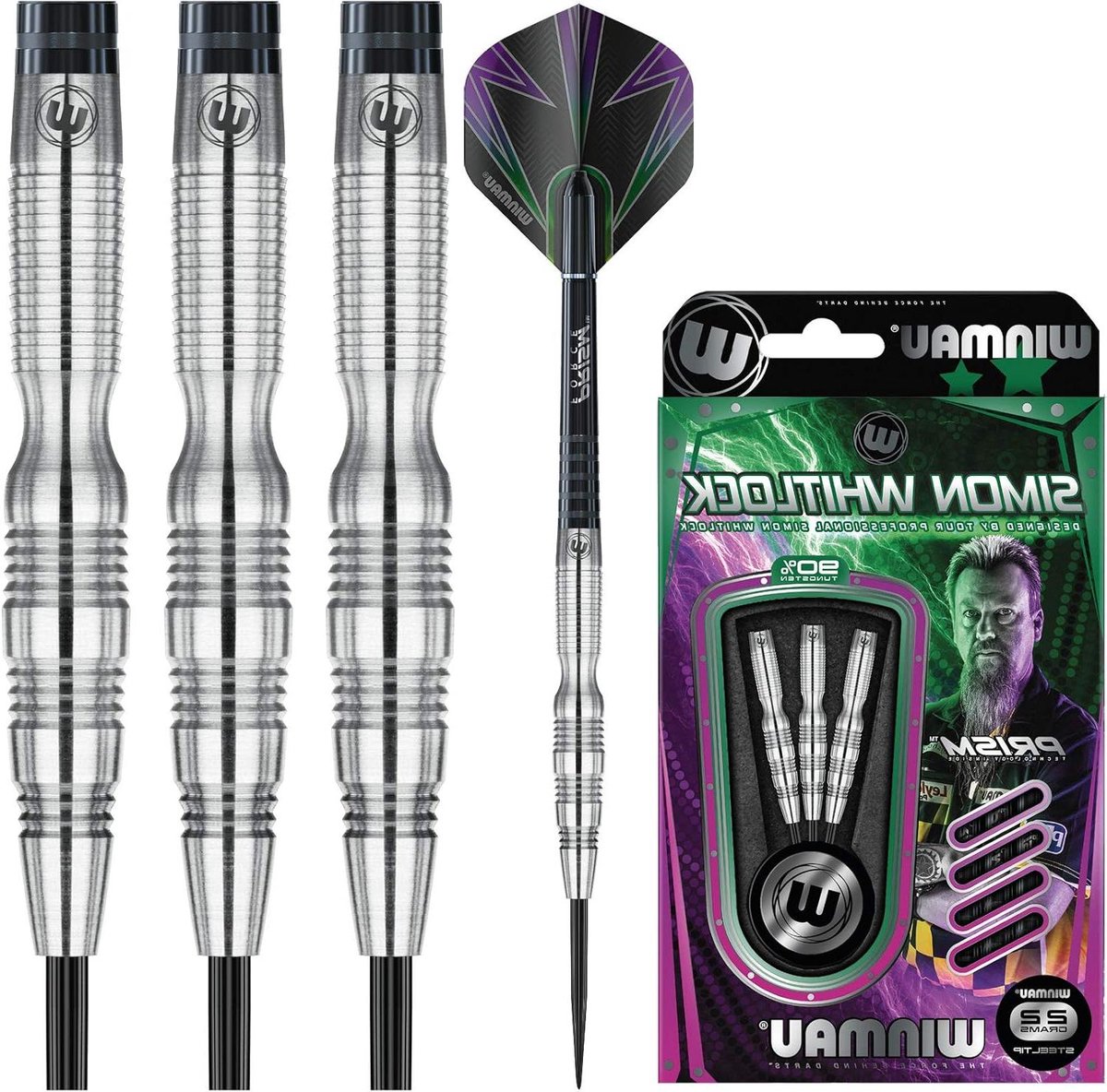 Steeltip Darts - Dartpijlen Set - Precisie Werpen - 90% Tungsten Kwaliteit - 3 x 22g - Design