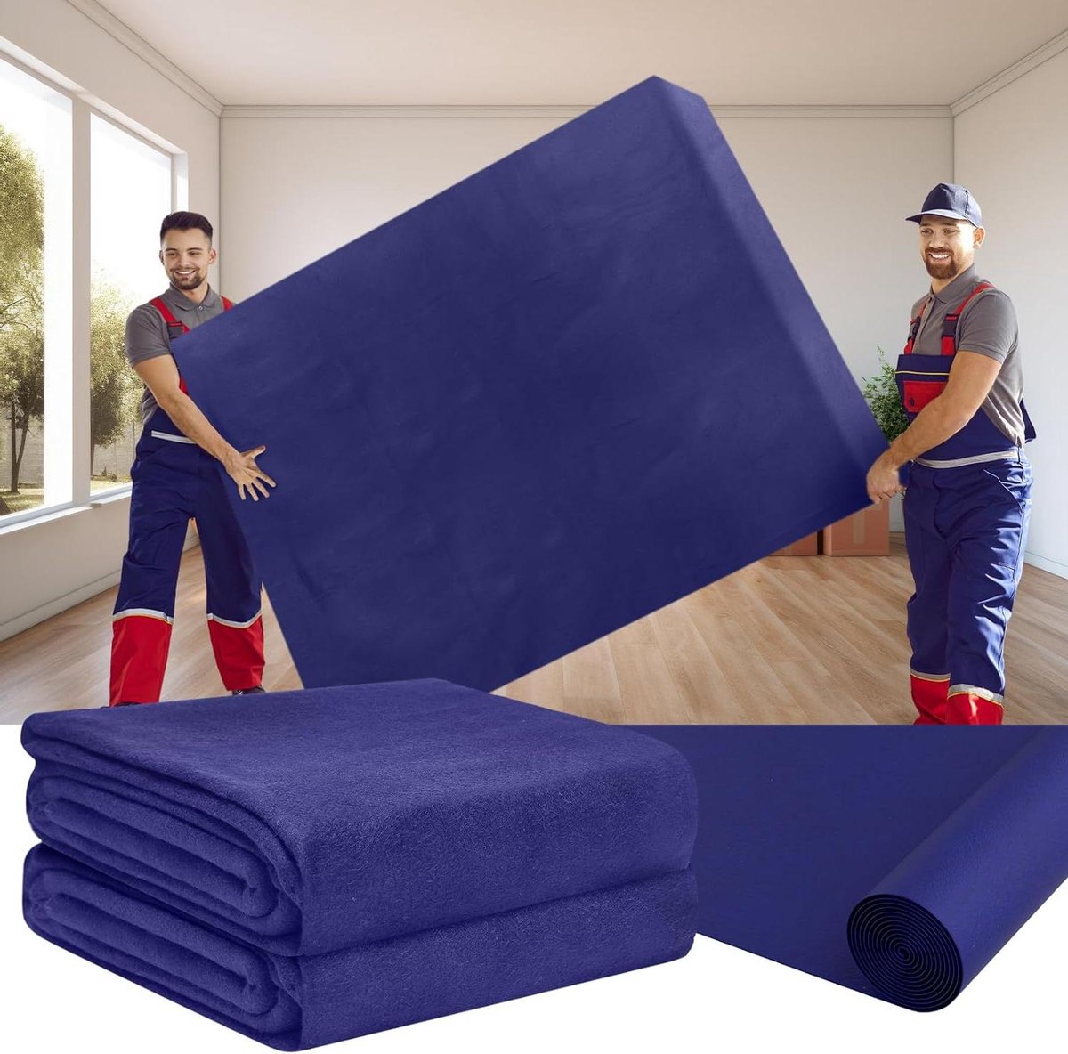 Verhuisdekens Extra Groot - Beschermhoezen Meubels - Meubels Beschermen - Hoge Scheurbestendigheid - 203 x 366 cm - Blauw