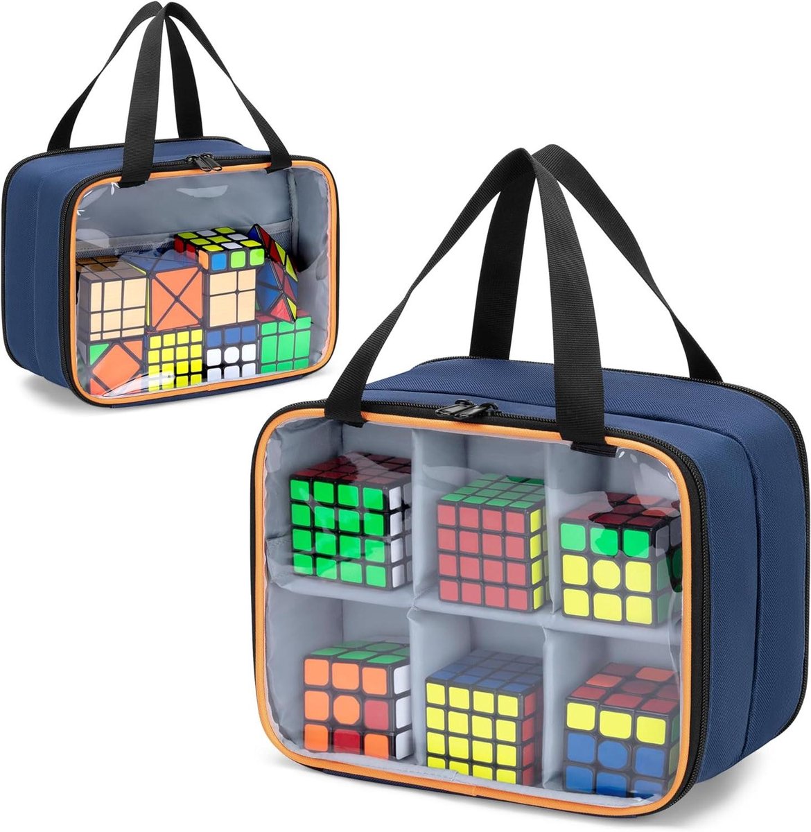 Rubiks Cube Tas - Puzzel Opberger - Puzzels Vervoeren - Dubbellaags Ontwerp - 28 cm - Zwart
