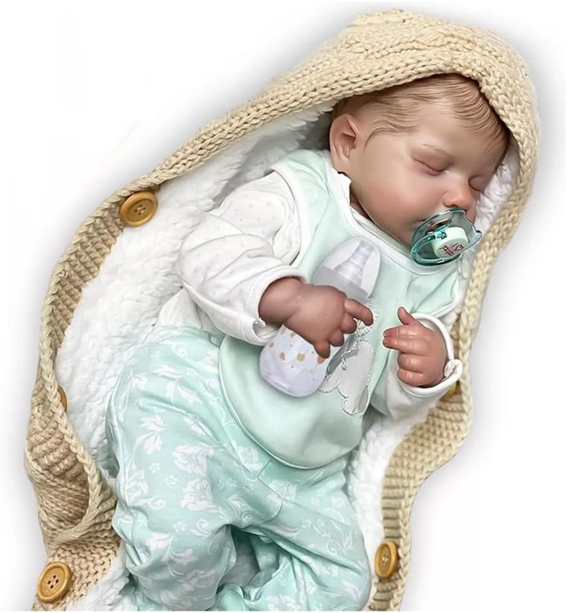 Reborn Pop Pop - Babypop Vinyl - Kinderspeelgoed - Zacht Lichaam - 50 cm - Geel