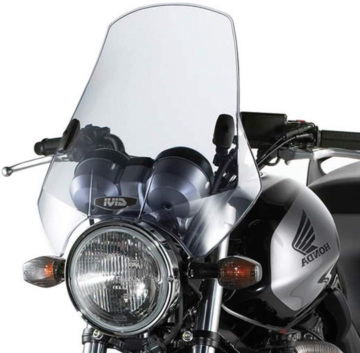 Motor Windscherm - Wind deflector - Motorrijden - Universeel Getint - 425 cm H x 42 cm B - Wit