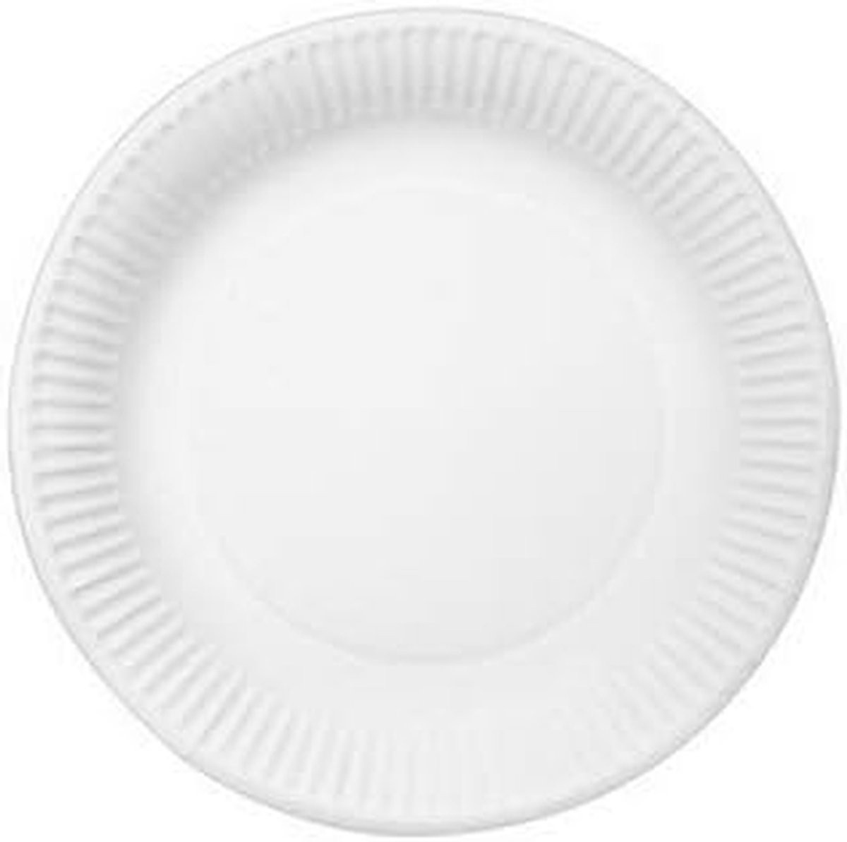 Papieren Borden - Wegwerp Borden - Feestjes en Picknicks - Ongecoat Karton - 23 cm - Wit