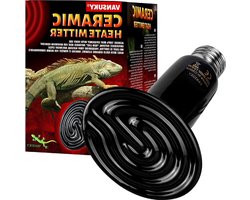 Keramische Warmtelamp - Reptielenlamp Verwarming - Terrarium Klimaat - Geen Lichtuitstoot - 7 cm diameter - Zwart