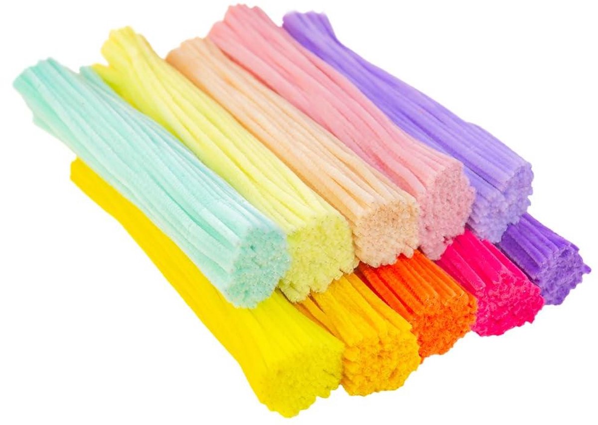 Pijpenragers Chenilledraad - Knutseldraad Buigpluche - Creatief Knutselen - Zacht en Buigzaam - 30 cm - Assorti