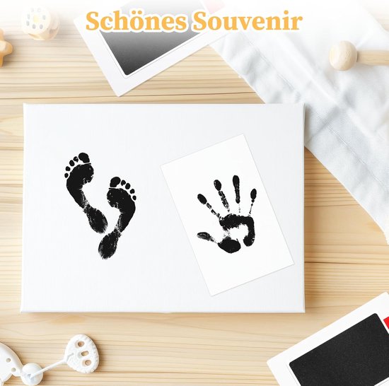 Set van 4 Afdrukken voor Handen en Voeten Baby Cadeau van Merkloos — afbeelding 4