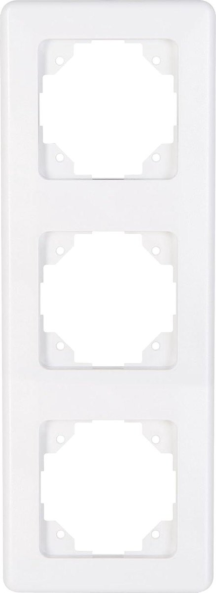 Afdekframe 3-voudig - Wandmontage frame - Schakelaars Monteren - Modern Klassiek Design - 3-fach - Arctisch wit