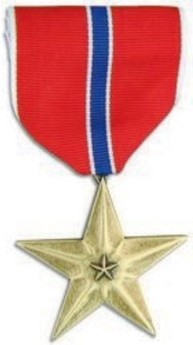 Bronzen Ster Medaille - Militaire Prijs - Herdenking Tonen - Volledige Grootte - 10.16 x 6.6 cm - Metaal