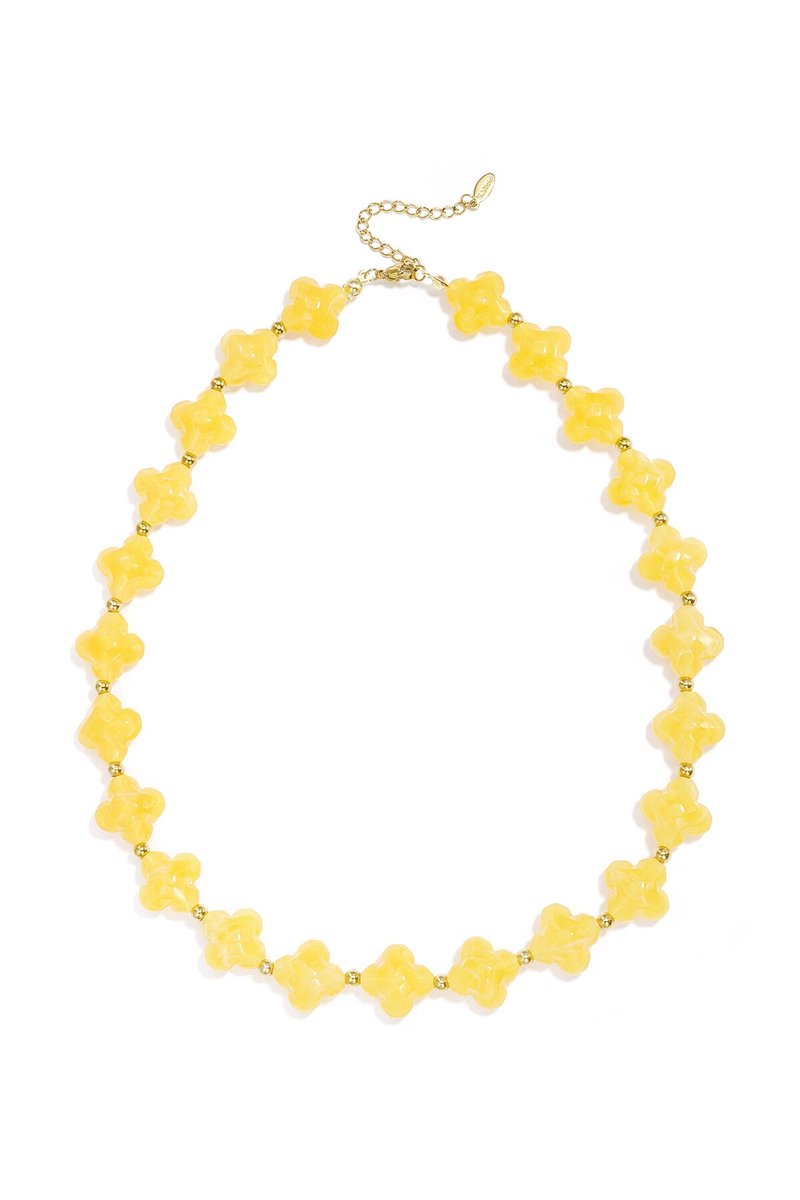 Kralenketting met klaver kraaltjes