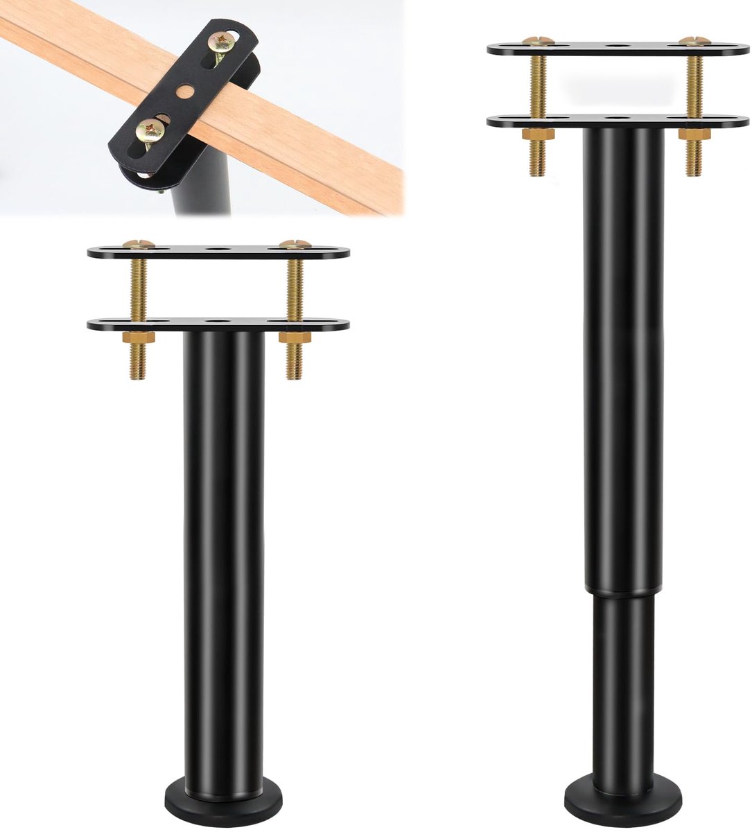 Bedpoten, 25-45 cm, metalen bedpoten, reserveonderdelen, bedframe, middensteunpoten, meubelvoet, verstelbaar voor bedsteun