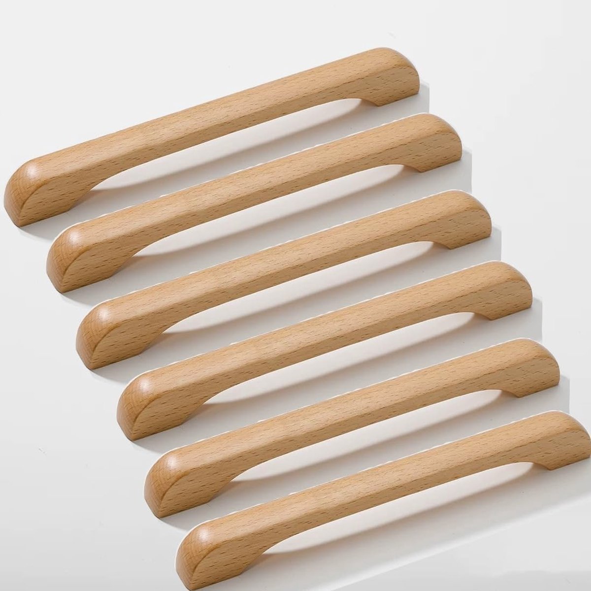 Houten Keuken Kast Handgrepen Set van 6, 192mm Gat Afstand, Ideaal voor Keukenladen en Kasten