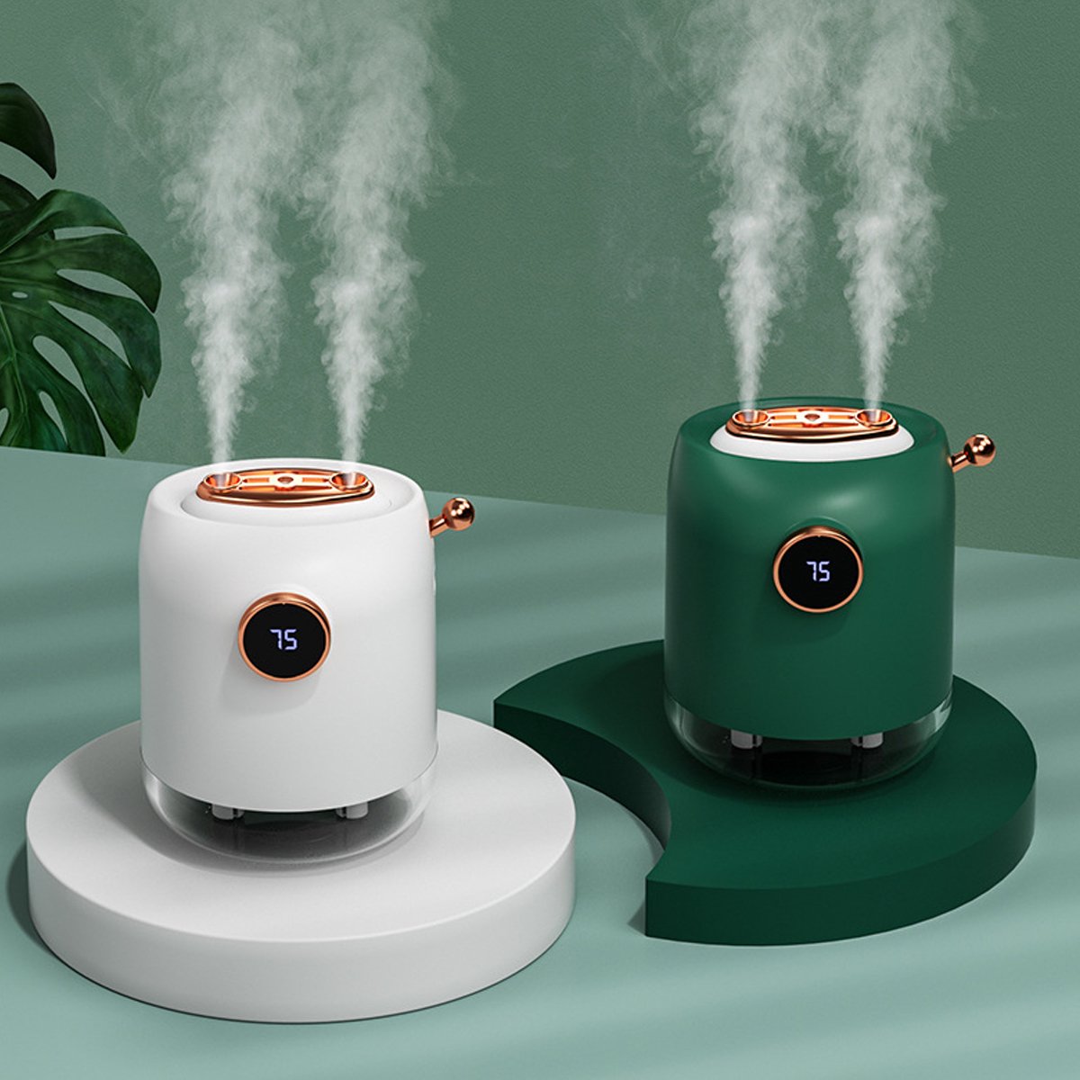 Luchtbevochtigers voor de slaapkamer, 500 ml ultrasone koele mistbevochtiger voor thuis, babykamer en planten, stille luchtbevochtiger met vulling aan de bovenkant, automatische uitschakeling, filterloos thumbnail 5