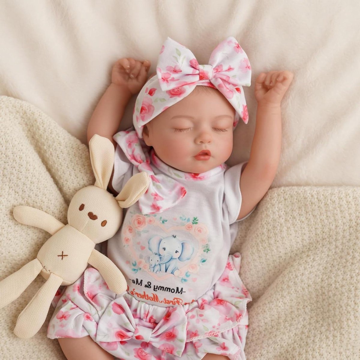 Reborn meisjespop - Levensgetrouwe pop Baby look-alike - Kinderspel - Volledig vinyl lichaam - 43 cm - Niet gespecificeerd