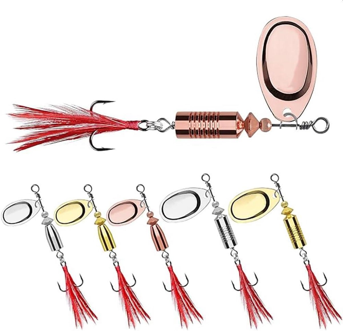 Spinner Set - Kunstaas Set - Vissen - Forel Baars Snoek - 6 Delig - Multicolor