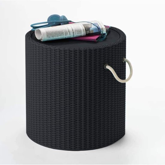 Koelbox bijzettafel - Kruk tafel - Dranken koel houden - Dubbelwandige isolatie - 437 cm - Antraciet — afbeelding 4
