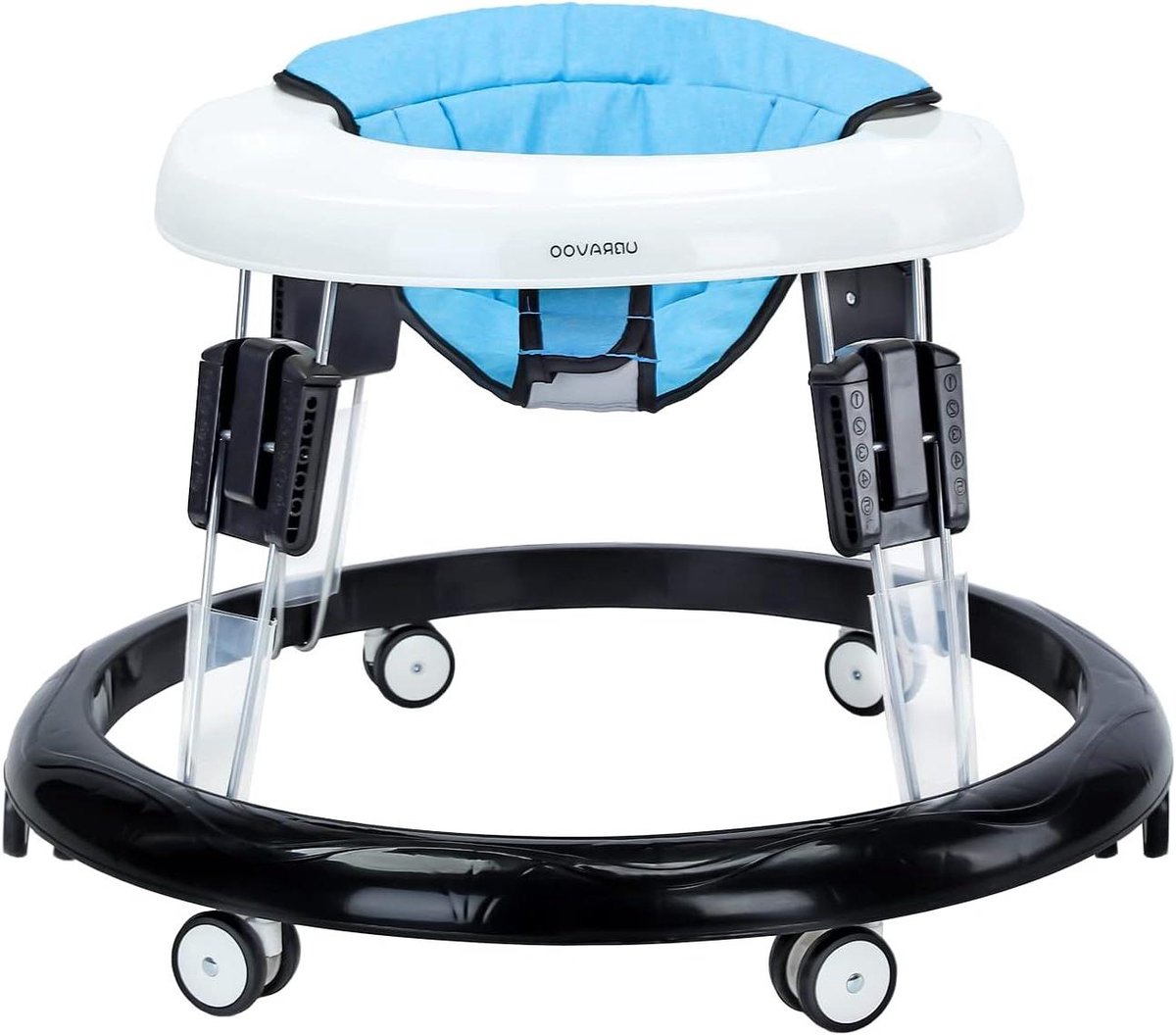 Loopstoel Baby - Loopwagen Kinderen - Zelfstandig Leren Lopen - 9 Hoogte-instellingen - 60 x 60 x 10 cm - Blauw