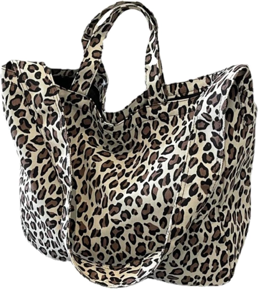 Dierenprint Tas - Jacquard Clutch - Dagelijks Gebruik - Milieuvriendelijk Materiaal - 49 x 34 x 16 cm - Luipaardprint