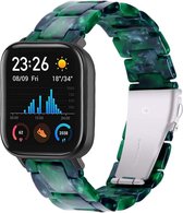 Resin Smartwatch bandje - Geschikt voor  Xiaomi Amazfit GTS resin band - groen - Strap-it Horlogeband / Polsband / Armband