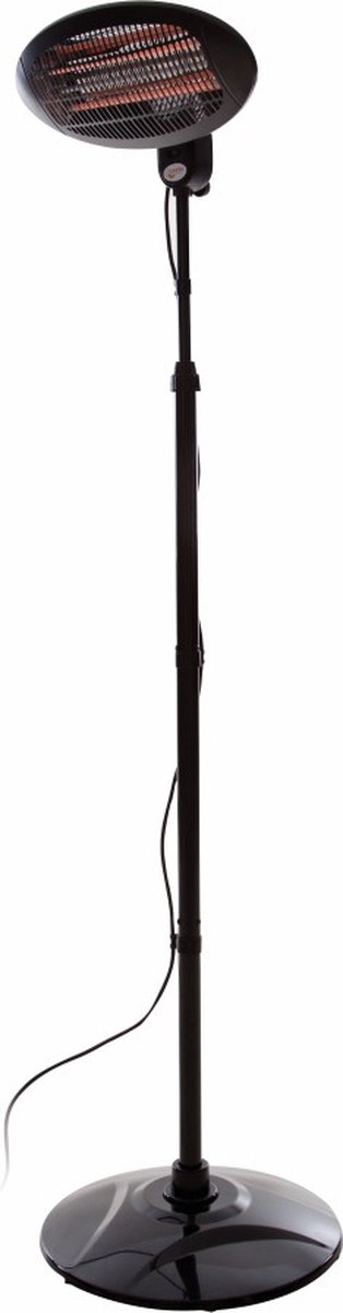 Sunred – Elektra - Quartz lijn - Zwart – Staand model - Terrasverwarmer – Quartz technologie - 2000W – 3 standen – Elektrische heater – heater
