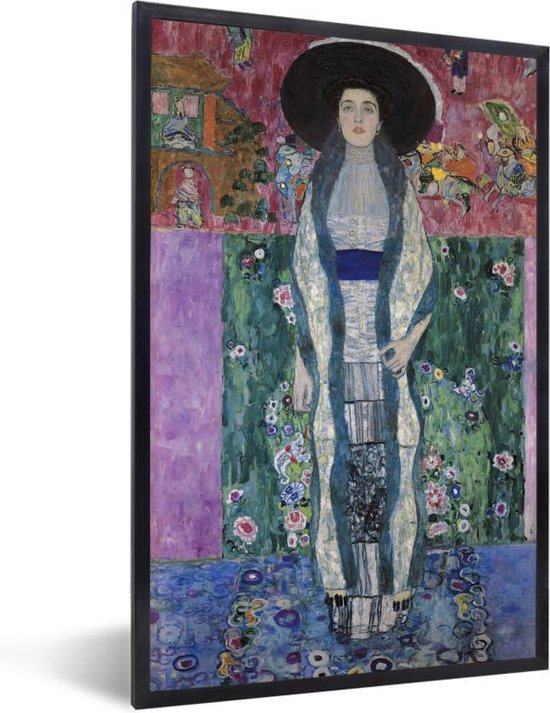 Fotolijst incl. Poster - Portret van Adèle Bloch-Bauer II - Gustav Klimt - 20x30 cm - Posterlijst