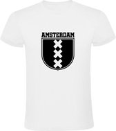 Amsterdam Stadswapen | Heren T-shirt | Wit | Stad | Noord-Holland | Nederland | Cadeau
