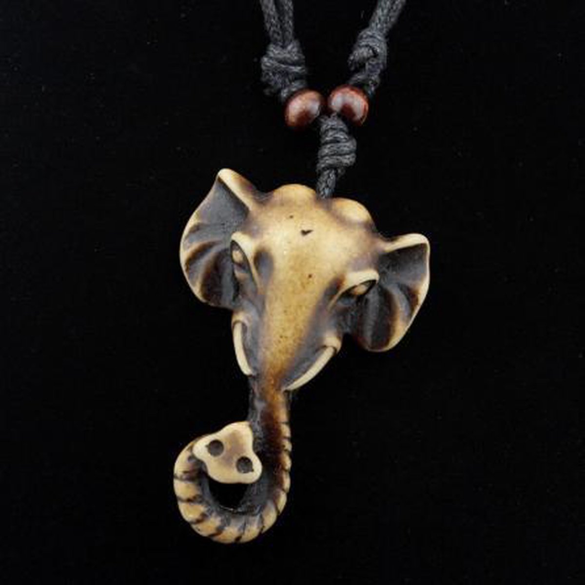 GoedeDoelen.Shop | Veterketting Big Elephant | Olifanten Ketting | Olifant | Statement Ketting | Dieren Sieraad | Dierenwelzijn | Cadeautje | Wellness-House
