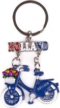 sleutelhanger Holland Fiets staal blauw/zilver