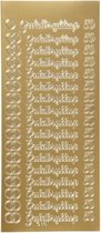 stickers Guldbryllup 10 x 23 cm goud