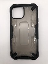 Premium Kwaliteit Hybride Armor Back cover case - Geschikt voor iPhone 13 Mini - Transparant achterkant / Zijkant Zwart