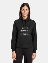 GERRY WEBER Dames Sweatshirt met tekst Schwarz-36