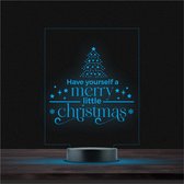 Led Lamp Met Gravering - RGB 7 Kleuren - Have Yourself A Merry Little Christmas