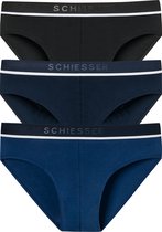 SCHIESSER 95/5 rioslips (3-pack) - zwart - blauw en donkerblauw - Maat: XL