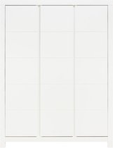 Bopita Thijn 3-deurskast met groeven - Wit