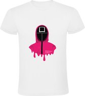 Squid Game Soldier Mask | Heren T-shirt | Wit | Netflix | Serie | Survival Game | Drama