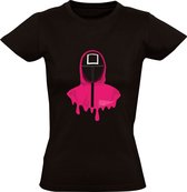 Squid Game Soldier Mask | Dames T-shirt | Zwart | Netflix | Serie | Survival Game | Drama