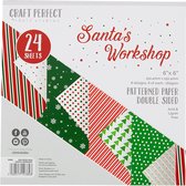 Craft Perfect Patroonpapier - Tweezijdig - 15,2x15,2cm - Kerst - 24 vellen (8 designs)