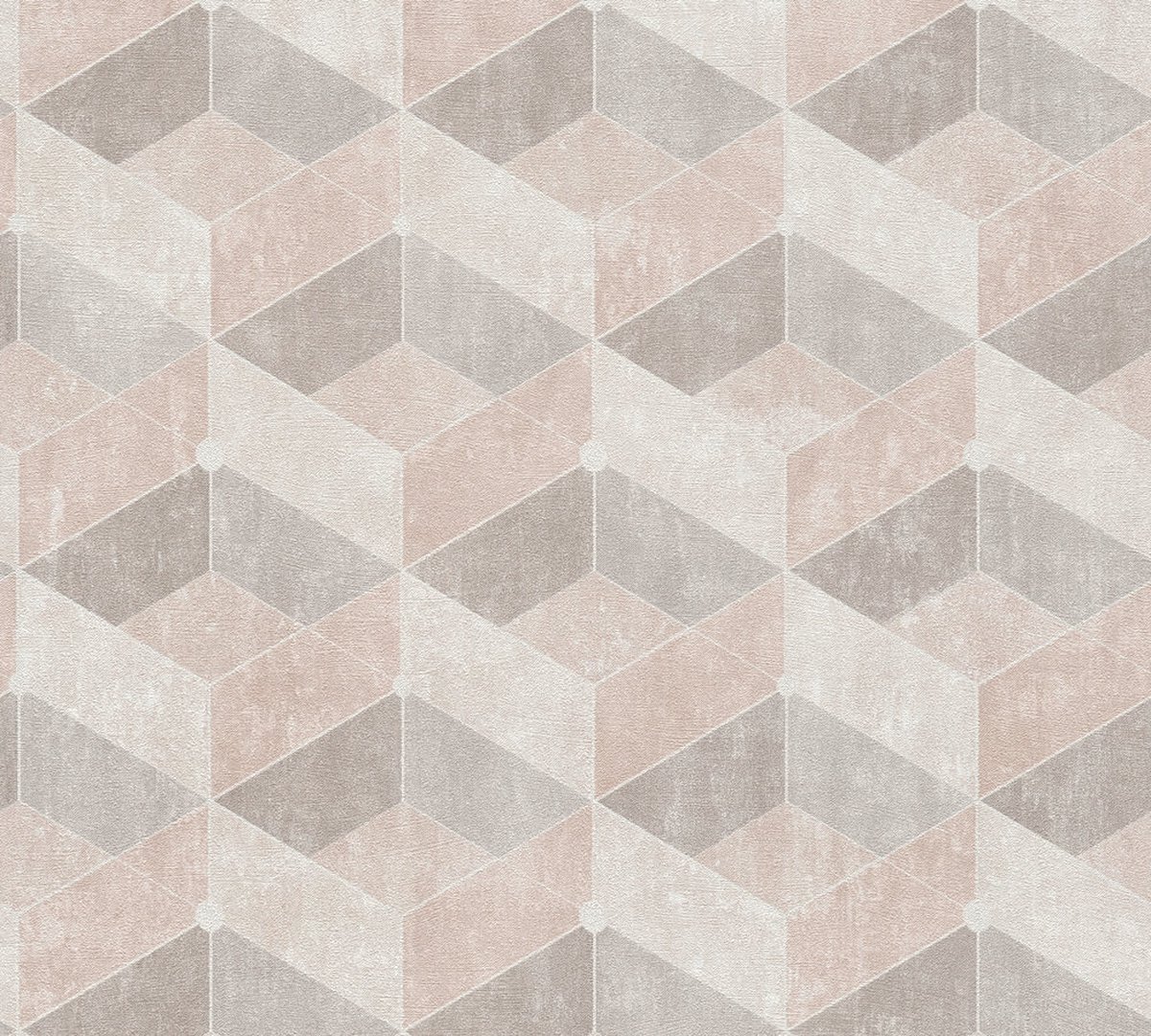 GEOMETRISCH BEHANG | 3D - beige crème oudroze - A.S. Création Titanium 3