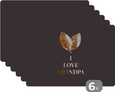 Set de table - Cadeau Papy - Vaderdag - Proverbes - 45x30 cm - 6 pièces