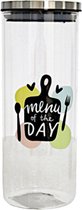 Gerimport Voorraadpot Menu Of The Day 1250 Ml Transparant