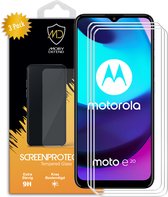 3-Pack Motorola Moto E20 Screenprotectors - MobyDefend Case-Friendly Screensaver - Gehard Glas - Glasplaatjes Geschikt Voor Motorola Moto E20
