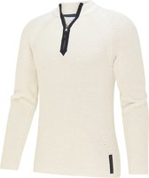 Blue Industry - Half Zip Trui Off White - L - Modern-fit