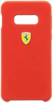 Ferrari Plain Backcase Hoesje Samsung Galaxy S10 - Rood