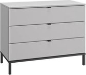 GAMI Ladekast met 3 lades - Grijs en zwart - L 45 x D 95 x H 71 cm - CASTEL