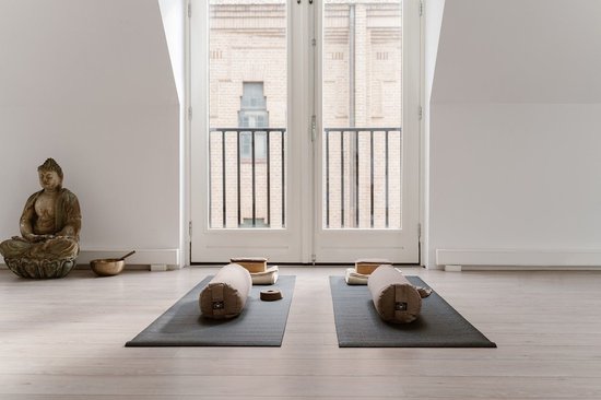 Yoga bolster eco taupe rond - Lotus